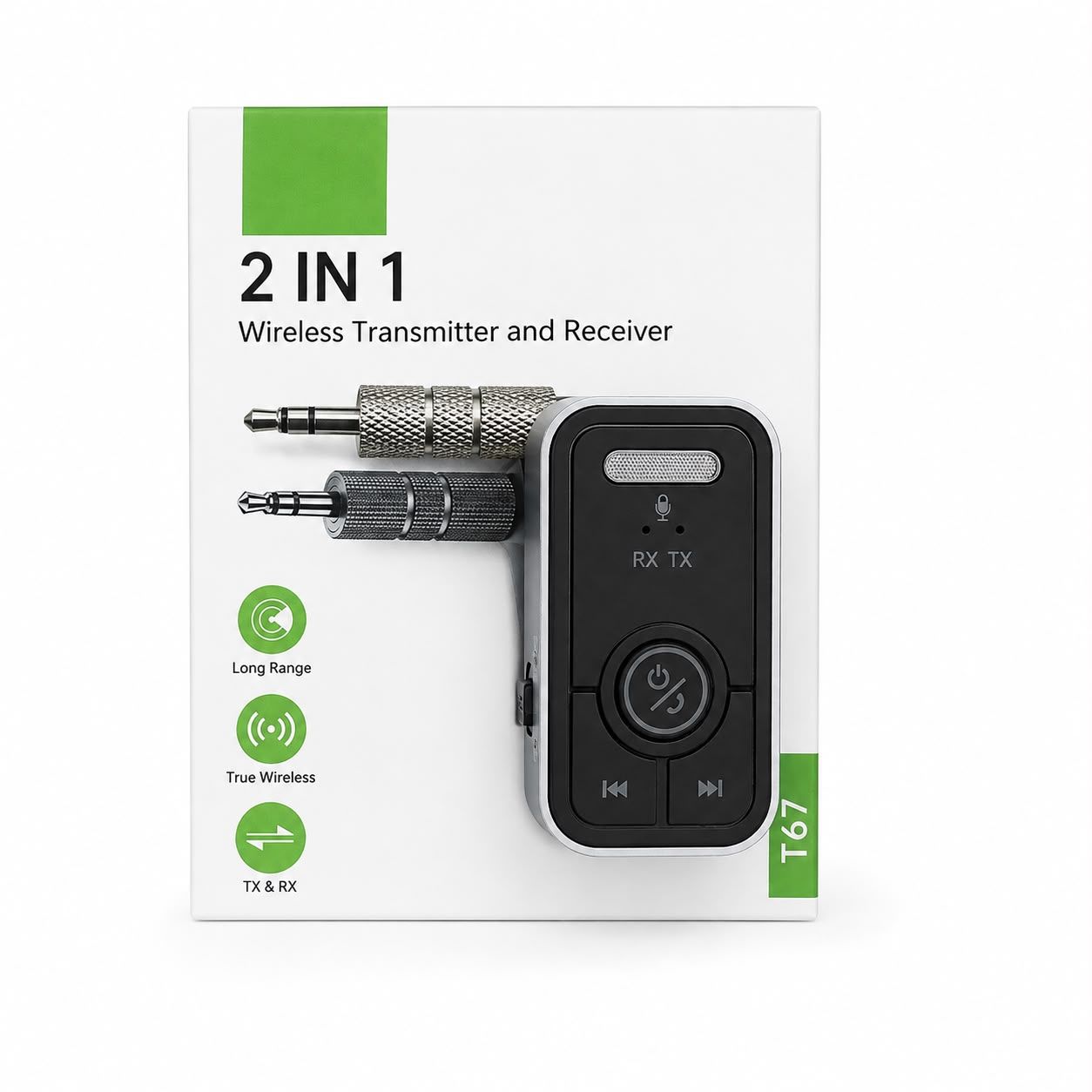 T67 Bluetooth 5.3 Audio Adapter Car Transmitter