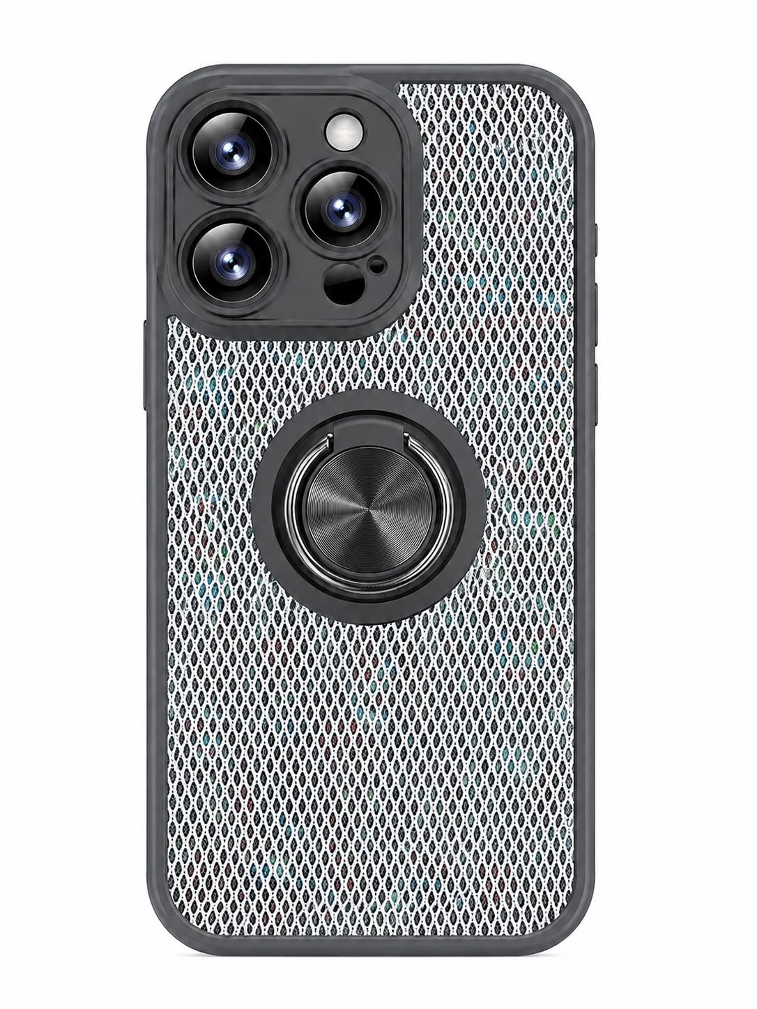 PU Ring Case for Iphone 14 Pro- Black