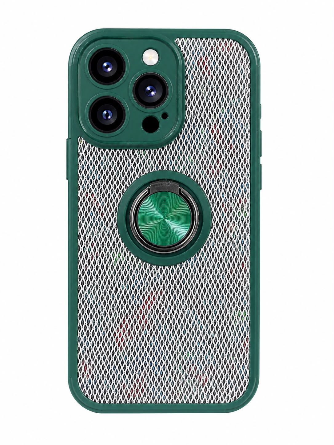 PU Ring Case for Iphone 14 Pro- Green.