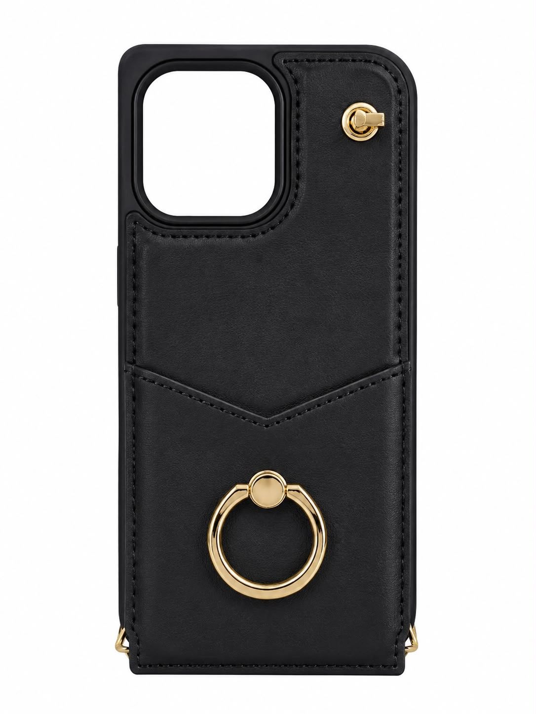 Multi Card Wallet Ring Case 05 for Iphone 14 Pro - Black