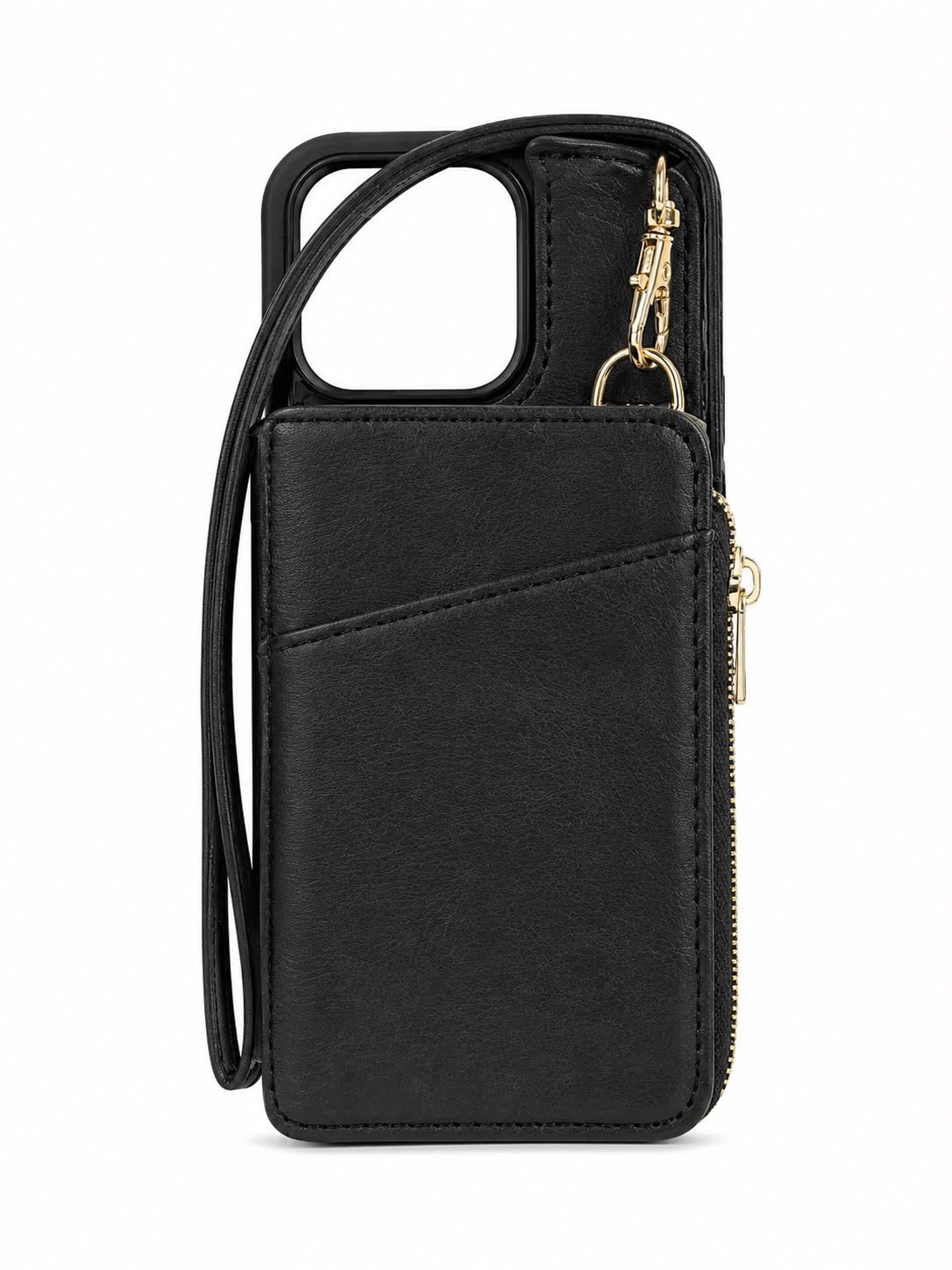 Multi Card Wallet Zipper Case 02 for Iphone 14 Pro - Black