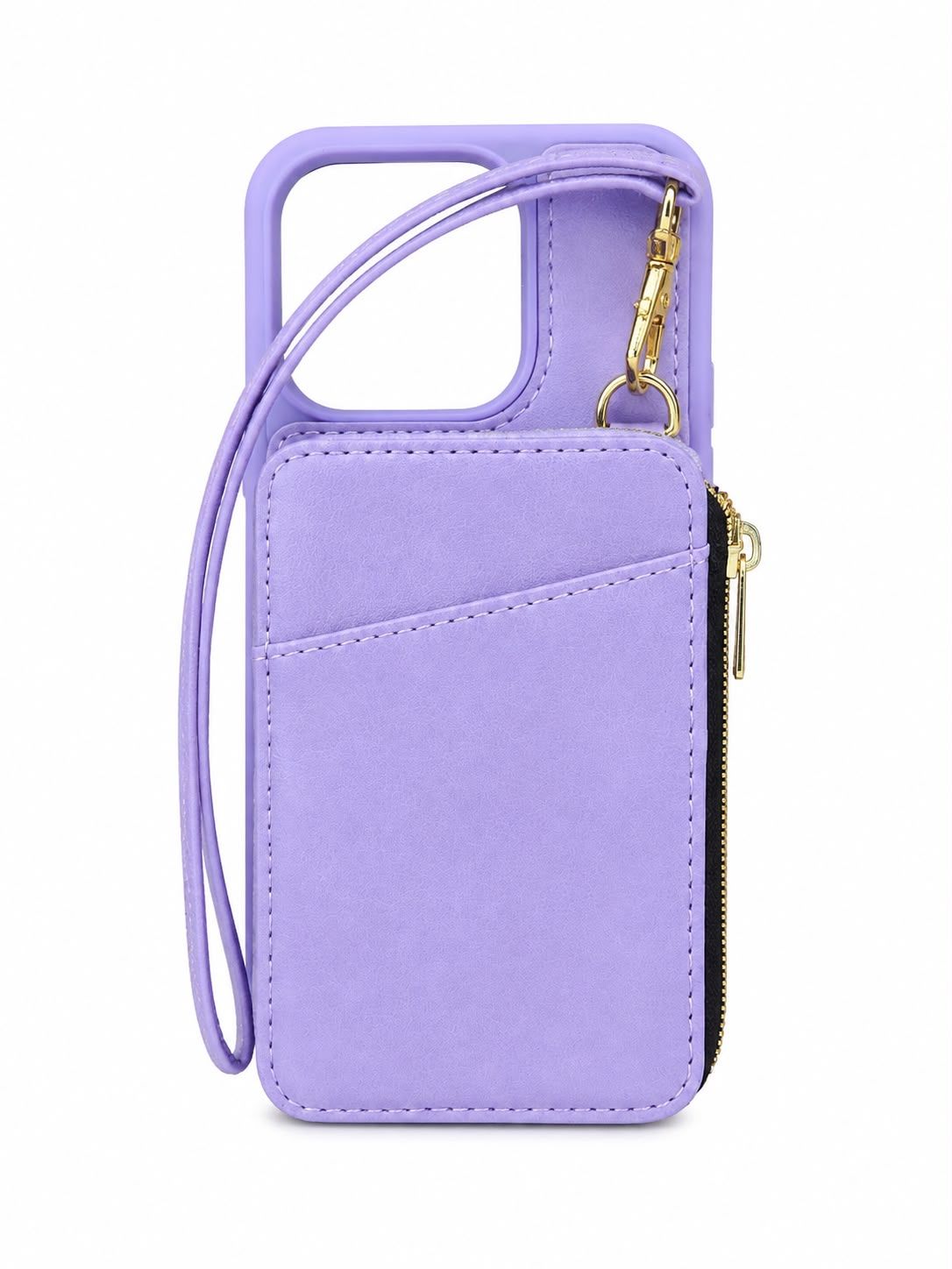 Multi Card Wallet Zipper Case 02 for Iphone 14 Pro - Lilac