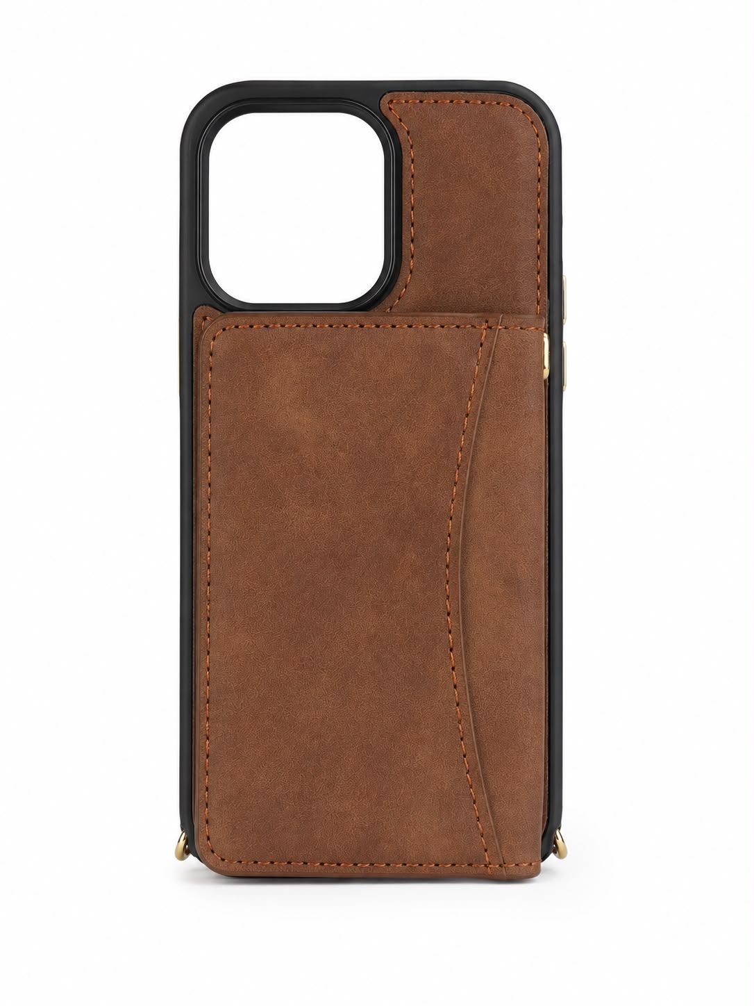 Multi Card Wallet Zipper Case 03 for Iphone 14 Pro - Brown