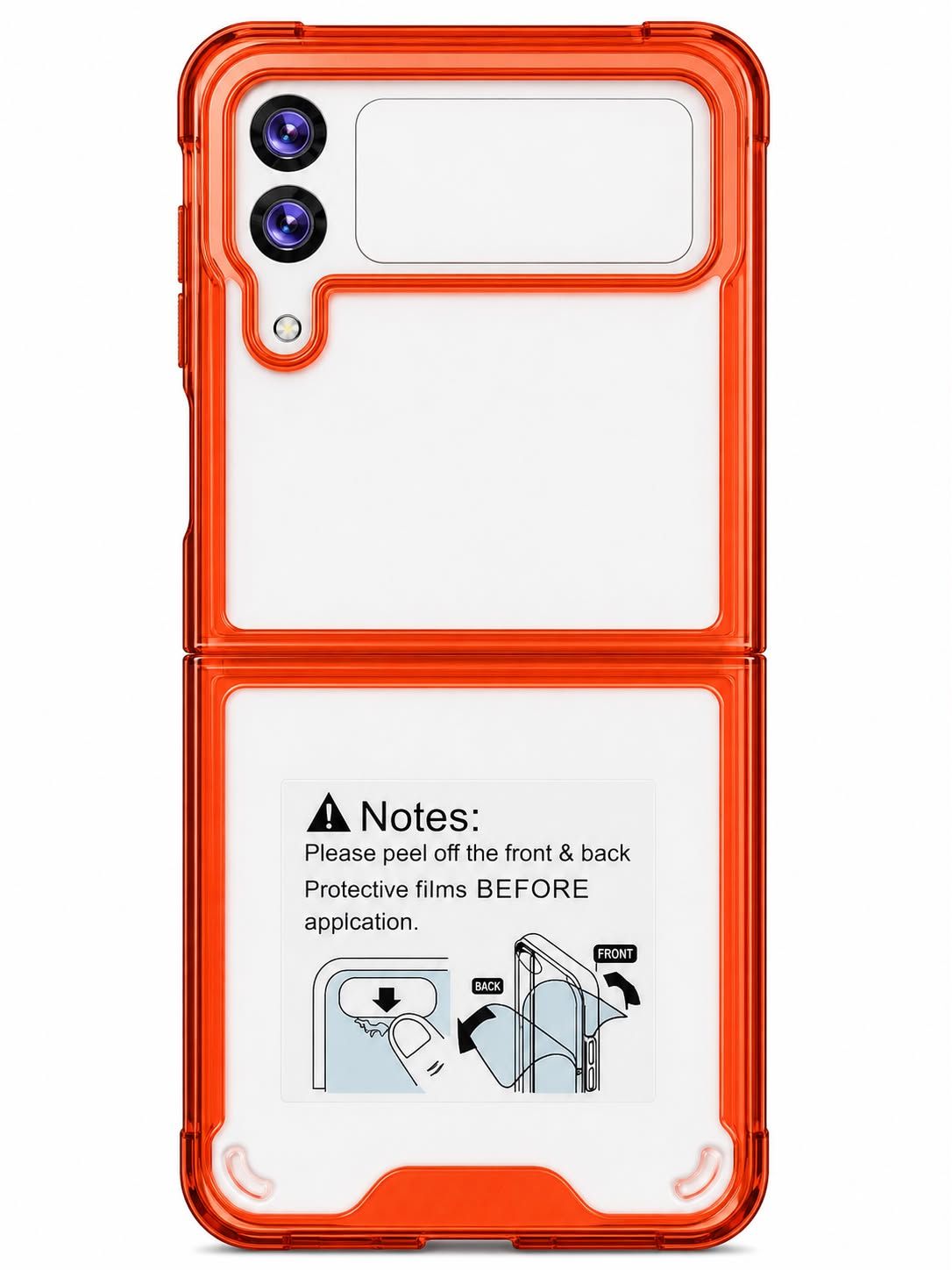 ACRYLIC SLIM CASE FOR GALAXY Flip 4 - Orange