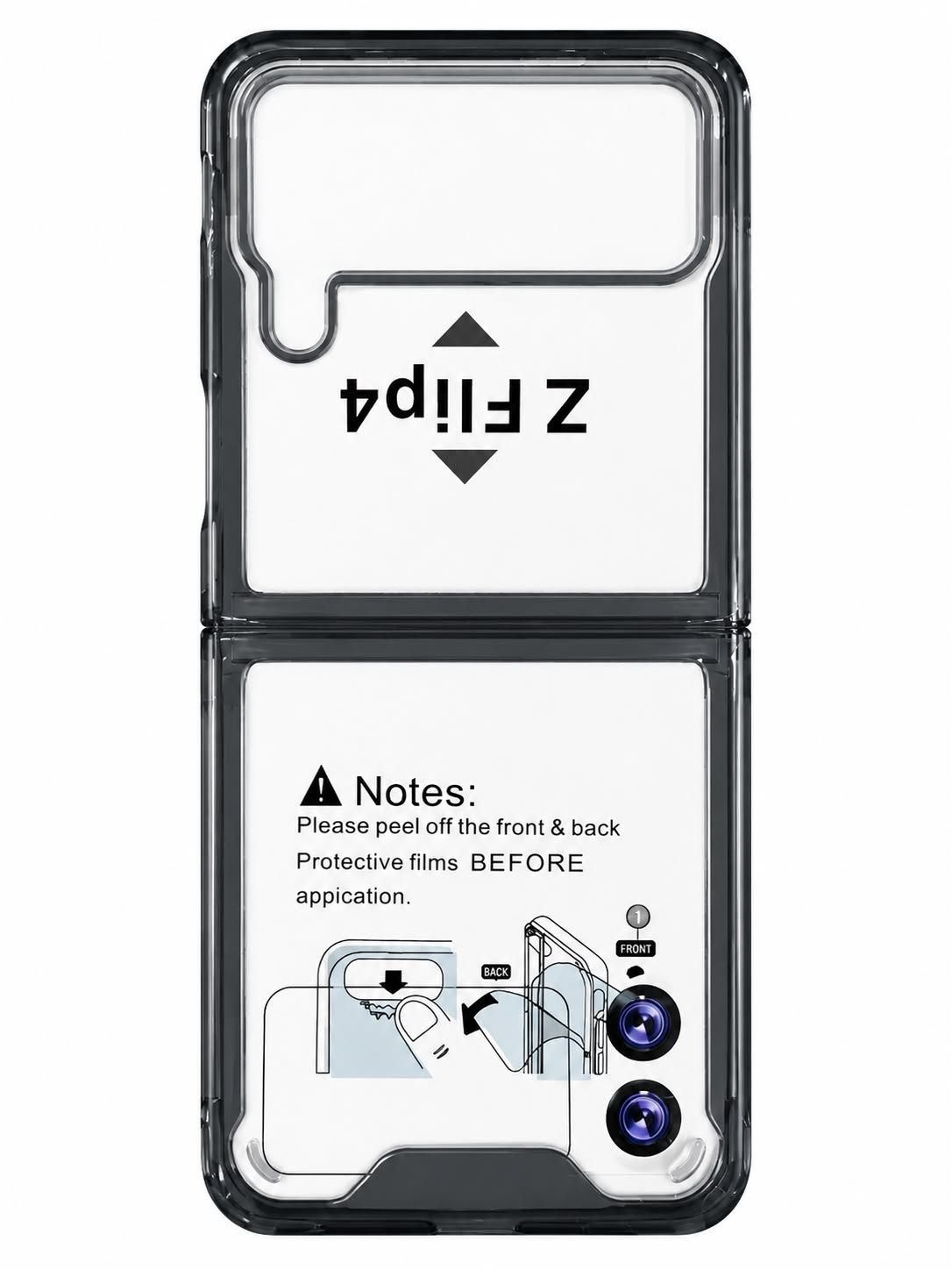 ACRYLIC SLIM CASE FOR GALAXY Flip 4 - Black