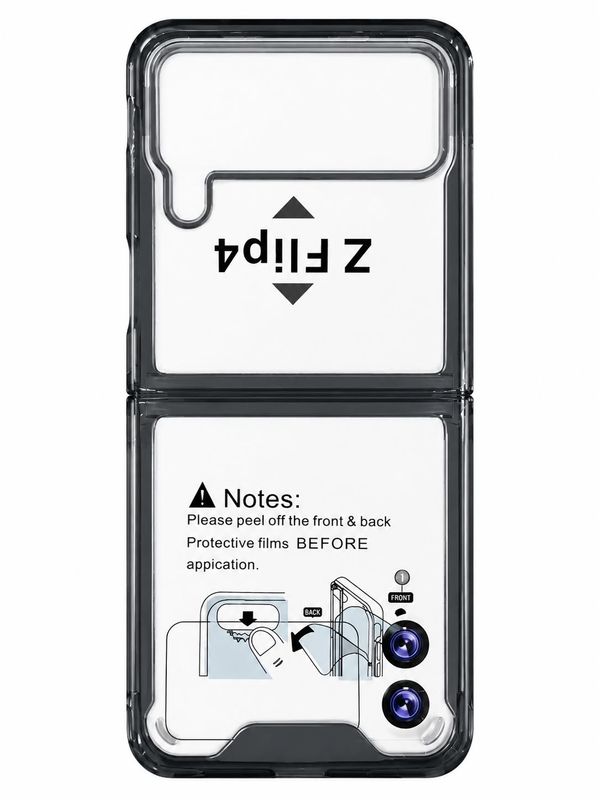 ACRYLIC SLIM CASE FOR GALAXY Flip 4 - Black