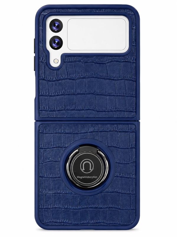 QYR PU03 CASE FOR GALAXY Flip 4 - Blue