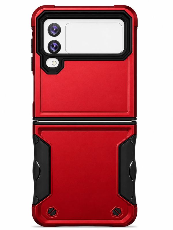 FLAG ARMOR CAES FOR GALAXY Flip 4- Red