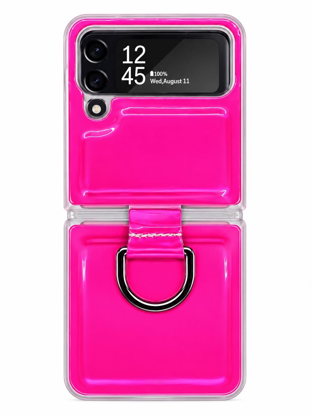 Laser ring case for Flip 4 - Hot Pink