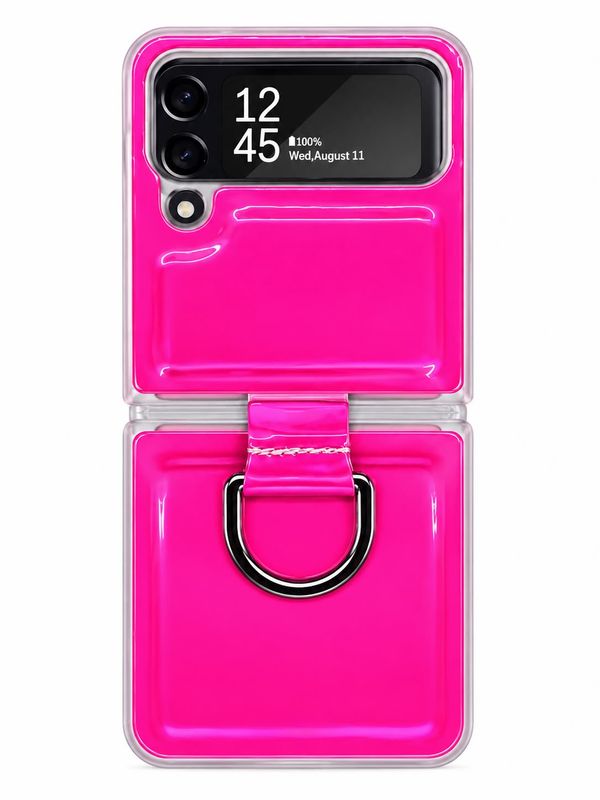 Laser ring case for Flip 4 - Hot Pink