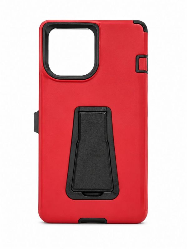 Heavy Duty Case for Iphone 13 Mini- Red (with Clip)