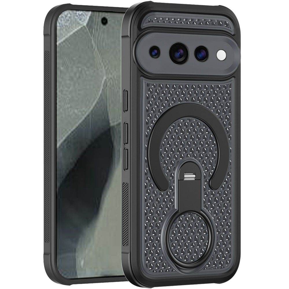 Magnetic Honeycomb Kickstand Hybrid Case For Google Pixel 11 Pro XL - Black