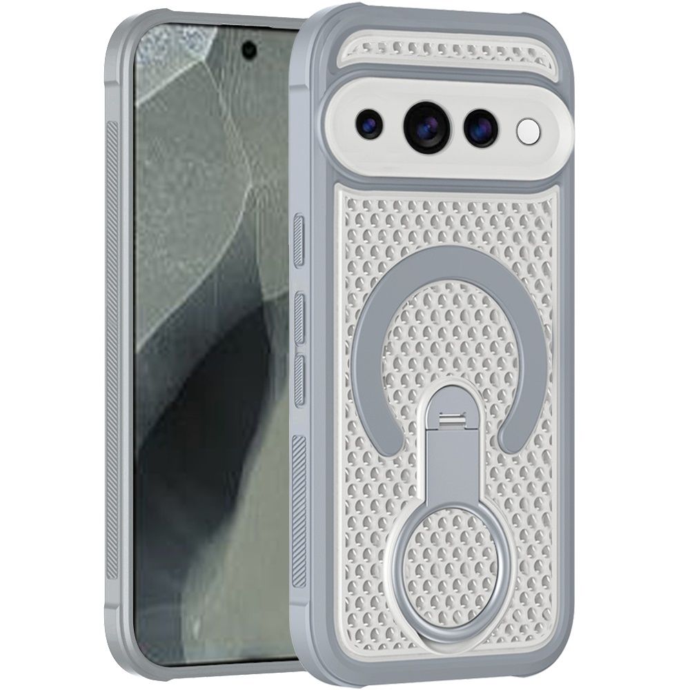 Magnetic Honeycomb Kickstand Hybrid Case For Google Pixel 11 Pro XL - Gray