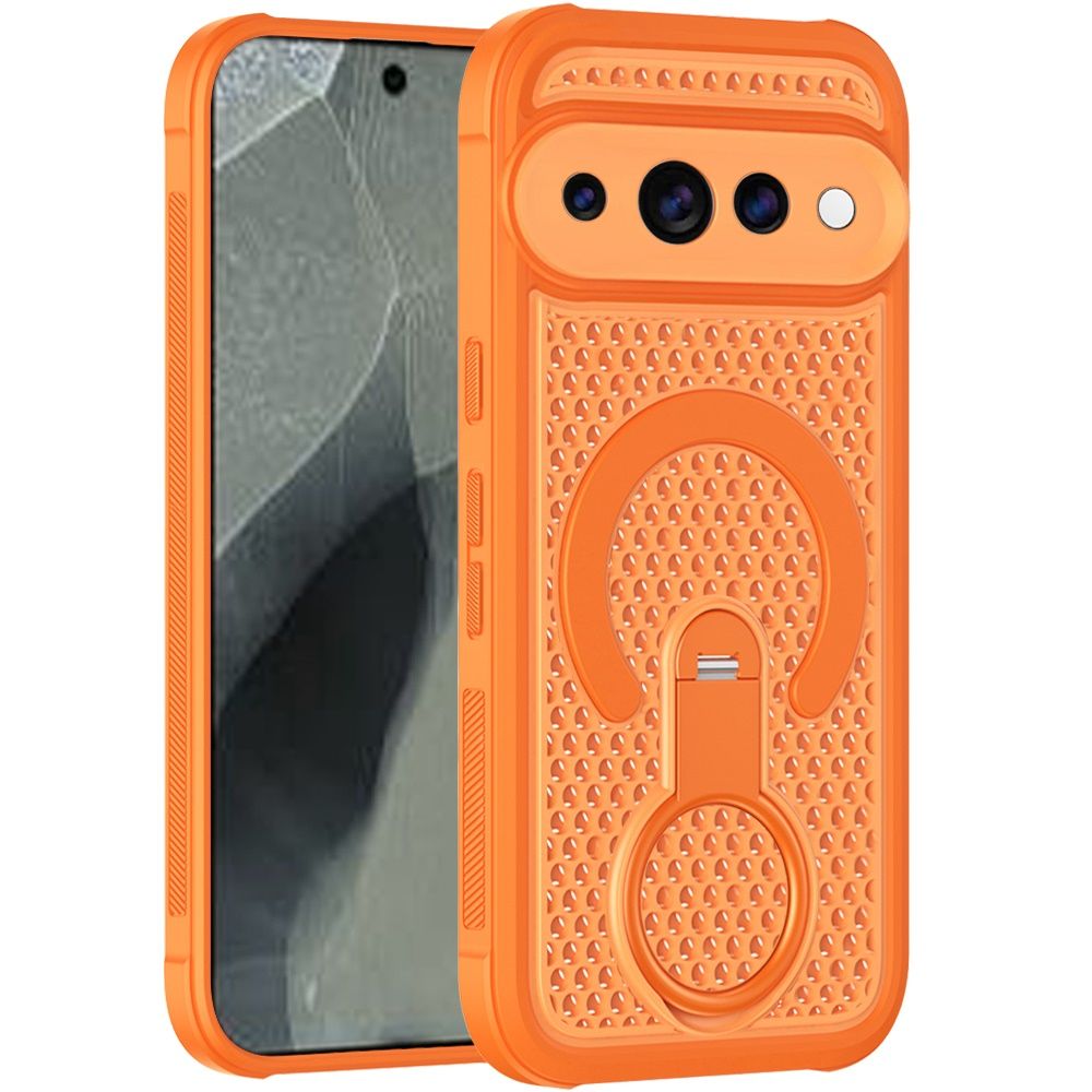 Magnetic Honeycomb Kickstand Hybrid Case For Google Pixel 11 Pro XL - Cosmic Orange