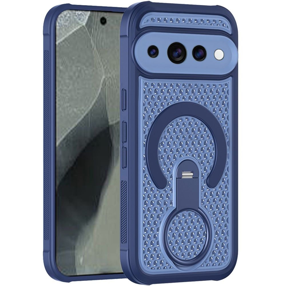 Magnetic Honeycomb Kickstand Hybrid Case For Google Pixel 11 Pro XL - Blue