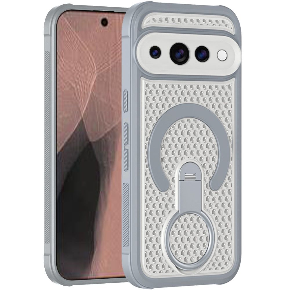 Magnetic Honeycomb Kickstand Hybrid Case For Google Pixel 11 / 11 Pro - Gray