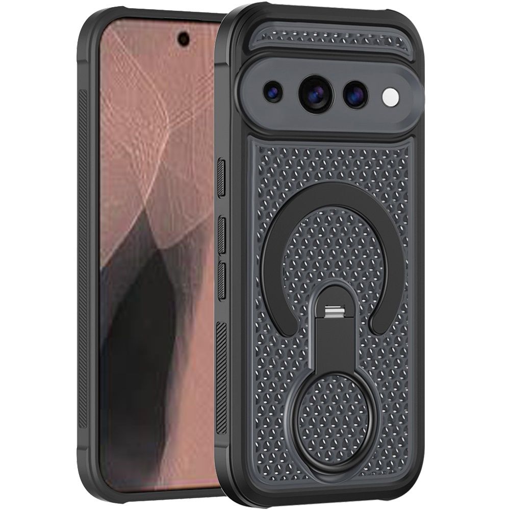Magnetic Honeycomb Kickstand Hybrid Case For Google Pixel 11 / 11 Pro - Black