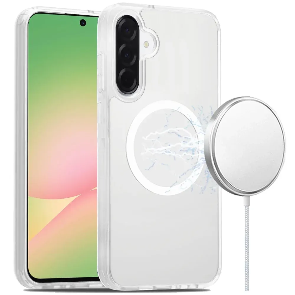 [Magnetic Circle] Smooth Safe Matte Feel Hybrid Case For Samsung Galaxy A57  - Clear