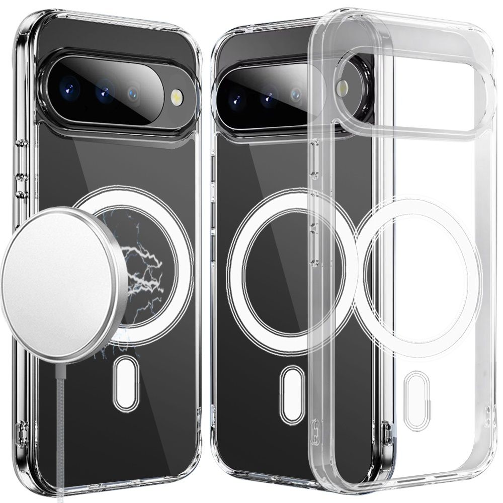 Thick Transparent [Magnetic Circle] Shockproof Hybrid For Google Pixel 11 Pro XL  - Clear