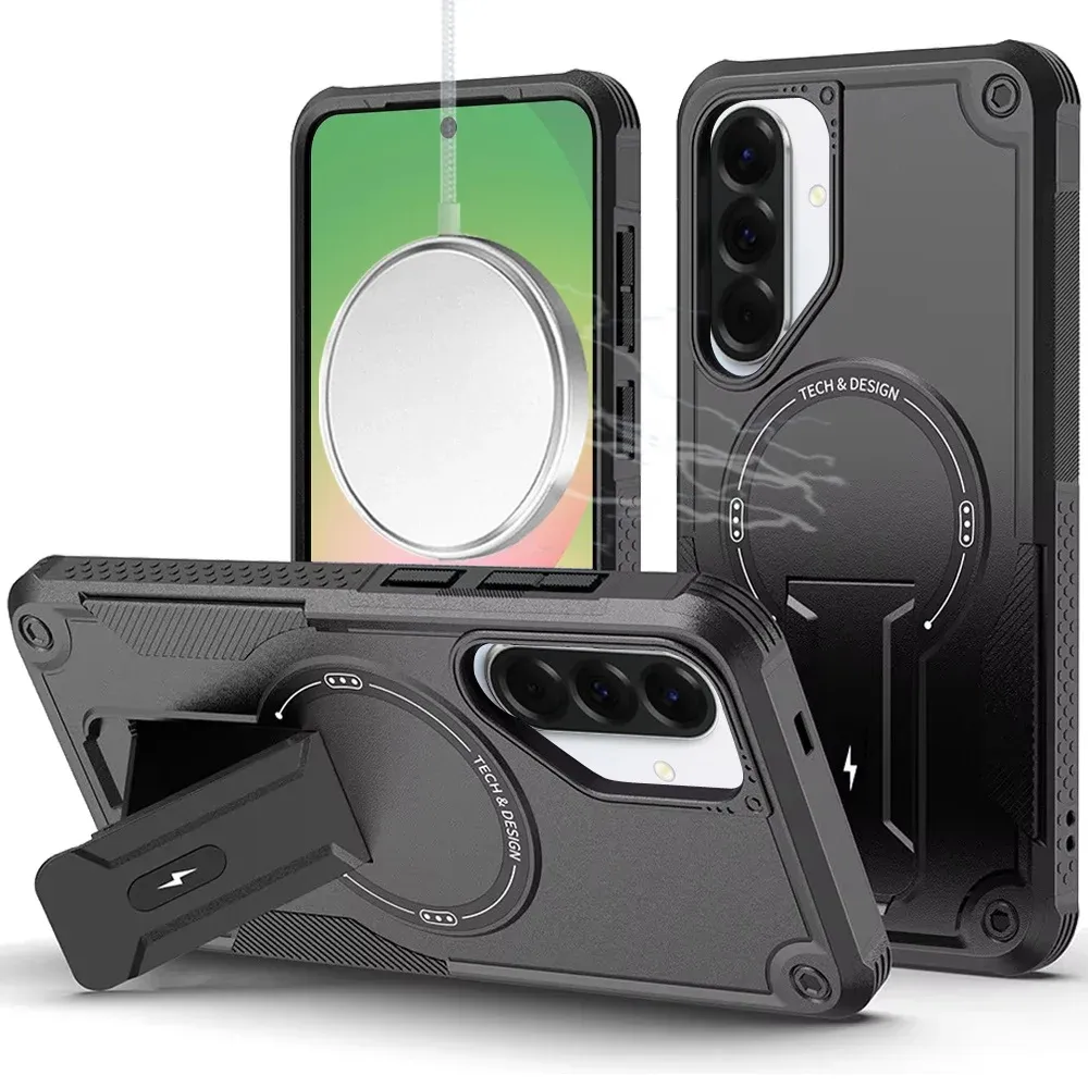 Sturdy Bracket Kickstand Magnetic Hybrid For Samsung Galaxy s26 FE - Black