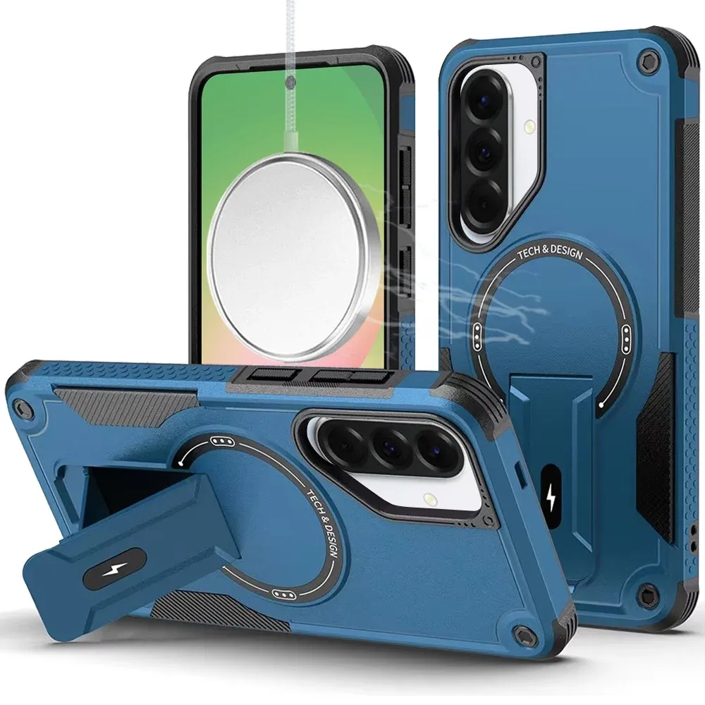 Sturdy Bracket Kickstand Magnetic Hybrid For Samsung Galaxy s26 FE - blue