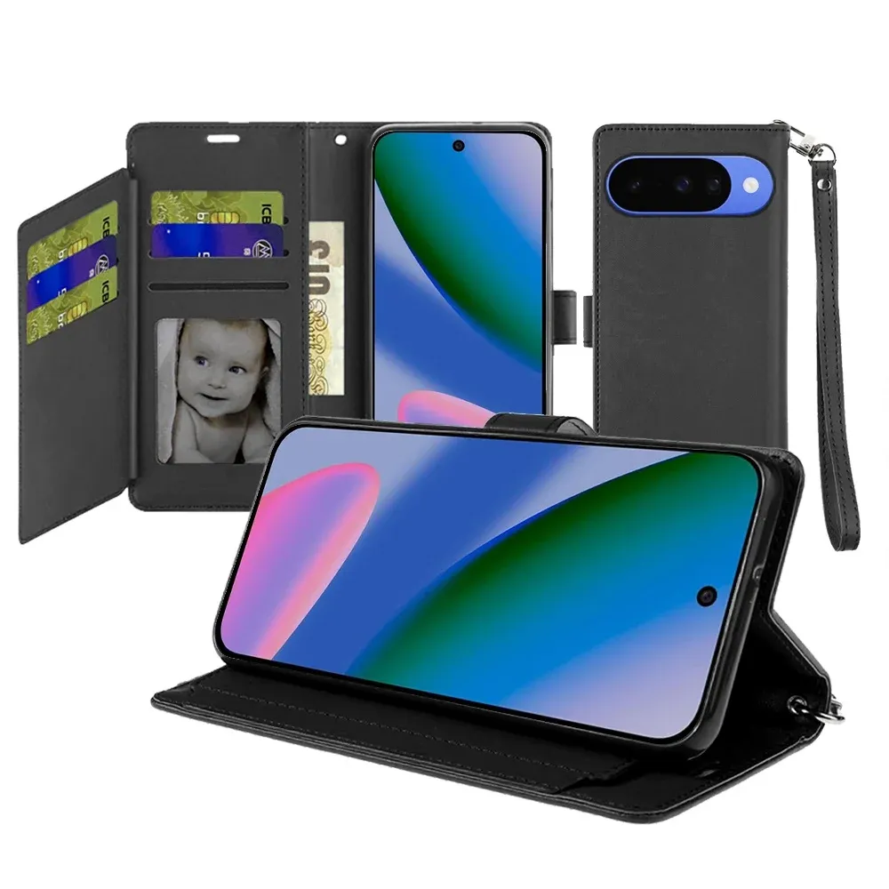 Wallet ID Card Holder Case Cover For Google Pixel 11 / 11 Pro  - Black