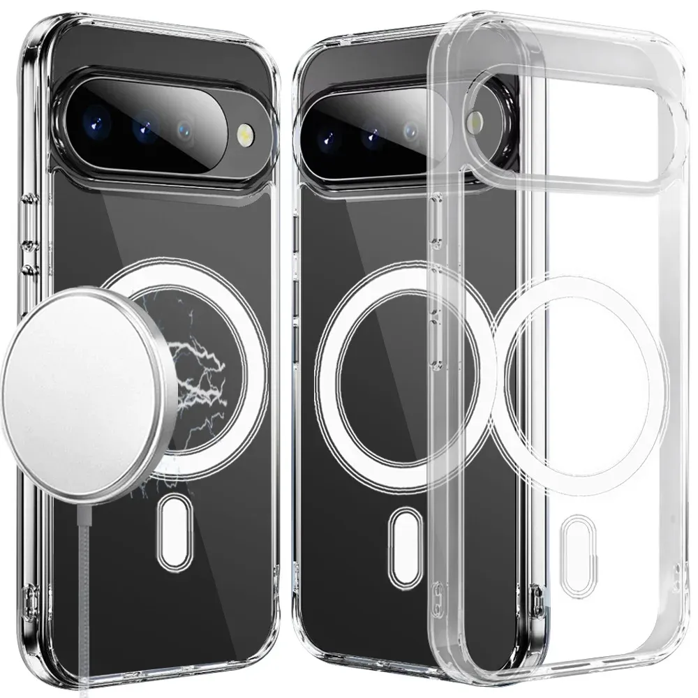Thick Transparent [Magnetic Circle] Shockproof Hybrid For Google Pixel 11 / 11 Pro - Clear