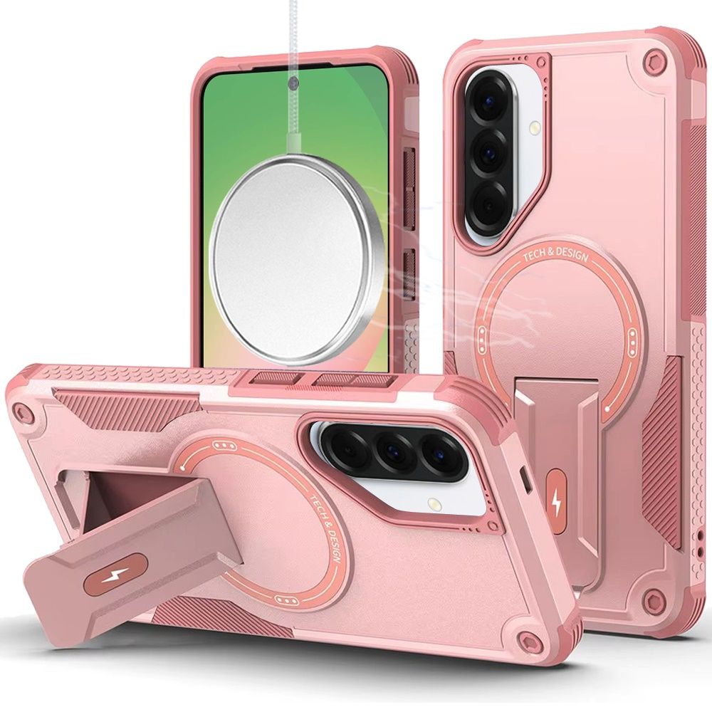 Sturdy Bracket Kickstand Magnetic Hybrid For Samsung Galaxy s26 FE - Pink
