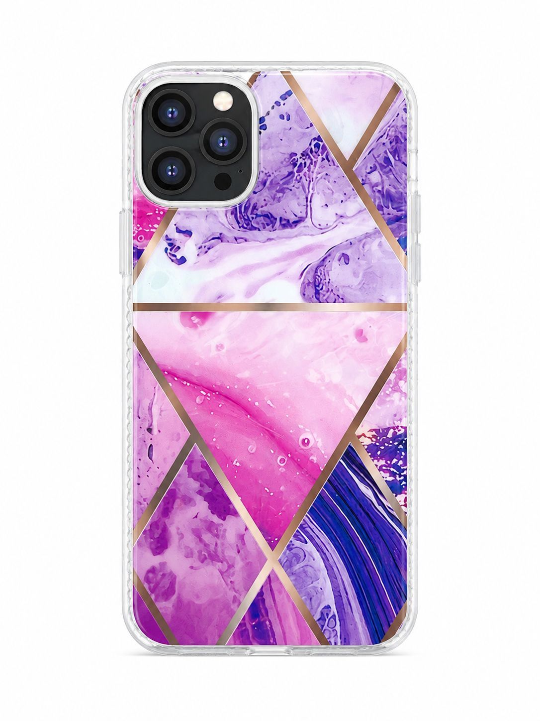 Geometric Floral Designer Phone Case for Iphone 11 Pro  – Purple &amp; Pink