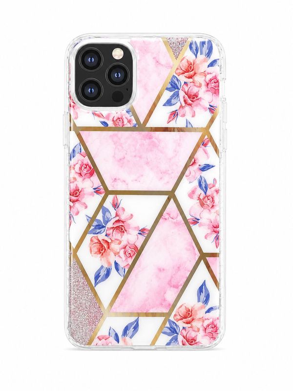 Geometric Floral Designer Phone Case for Iphone 11 Pro  – Pink
