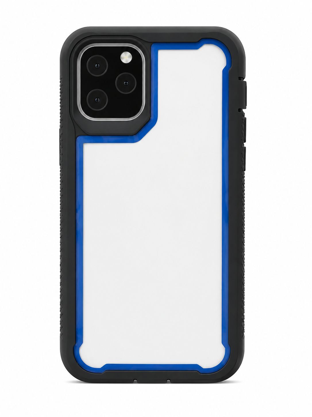 Heavy Duty Transparent Rugged Protective Case for Iphone 11 Pro-Black Accent