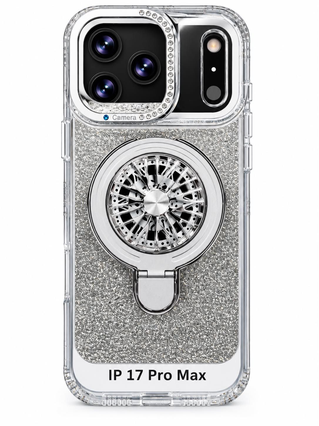 Bling Diamond Holder Magcase for Iphone 17 Pro Max - Silver