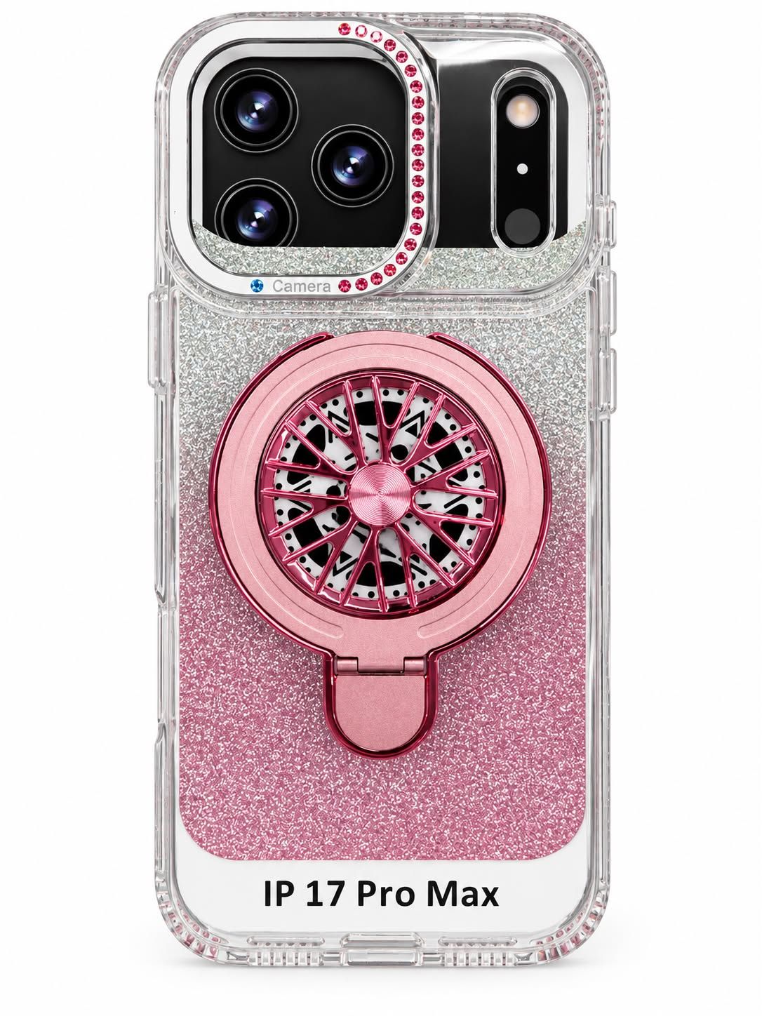 Bling Diamond Holder Magcase for Iphone 17 Pro Max - Pink
