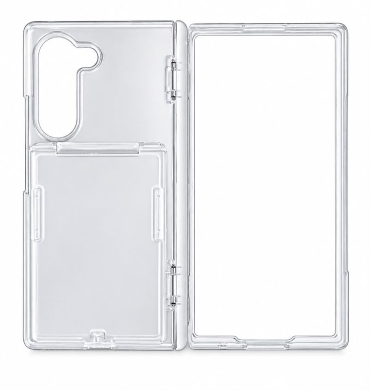 Card Holder and Hinge Intergraded case for Z Fold 6 - Clear