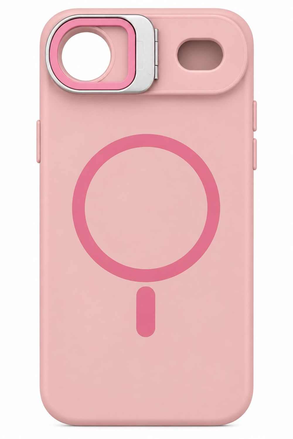 Liquid Silicone Frame with Camera Lens Protector Phone Case for Iphone 17 Air- Pink