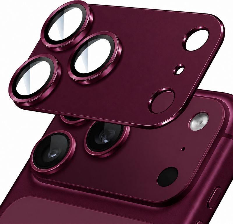 Safeplug Metal Camera Lens Protector for Iphone 18 Pro Max / 17 Pro Max- Burgundy
