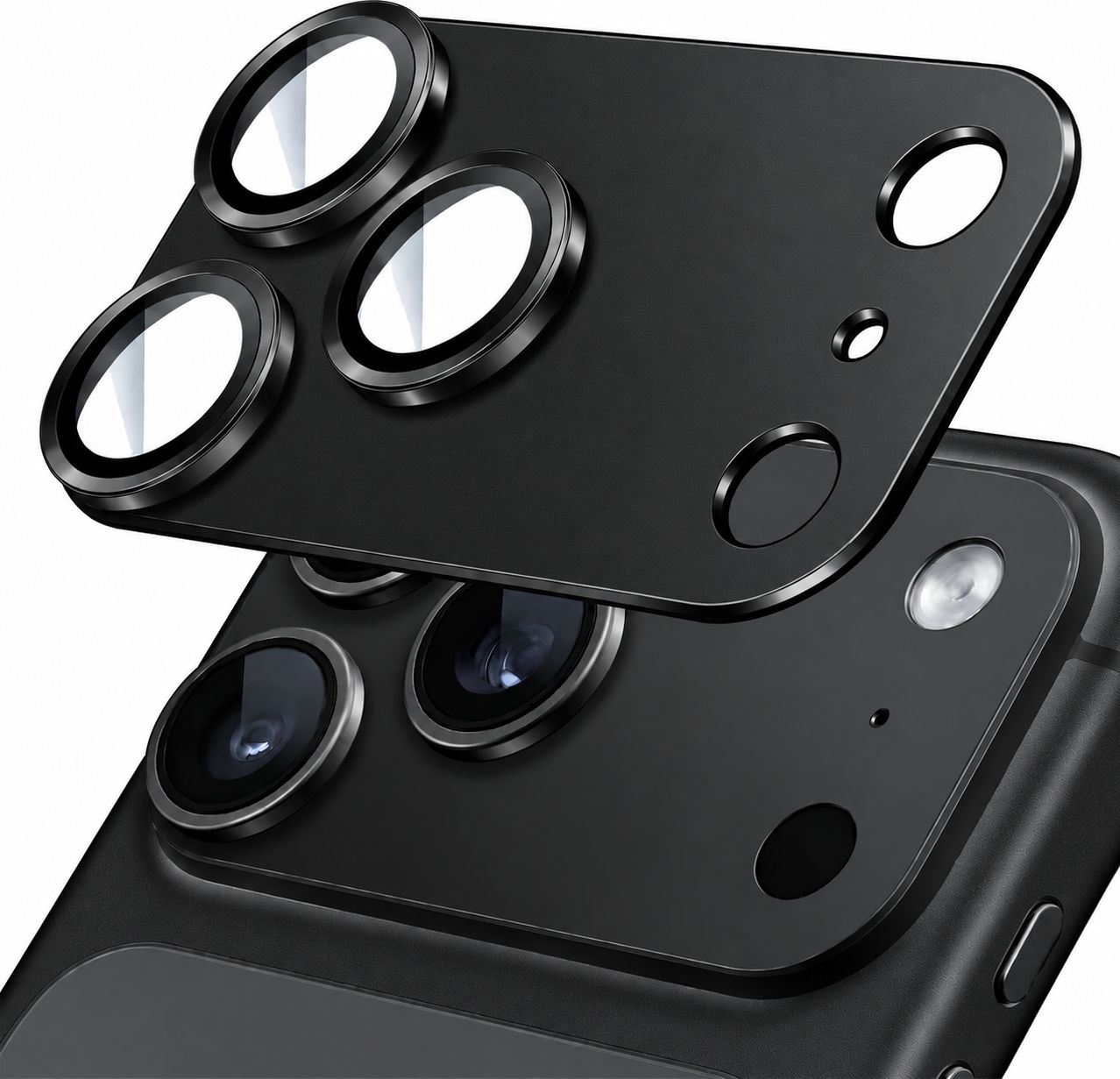 Safeplug Metal Camera Lens Protector for Iphone 18 Pro Max / 17 Pro Max- Black