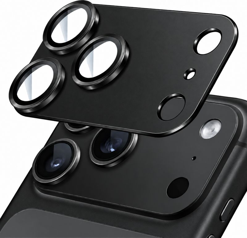Safeplug Metal Camera Lens Protector for Iphone 18 Pro Max / 17 Pro Max- Black