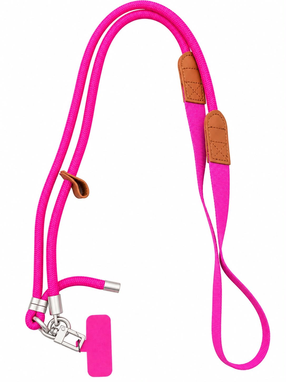 Crossbody lanyard for Phones - Hot Pink