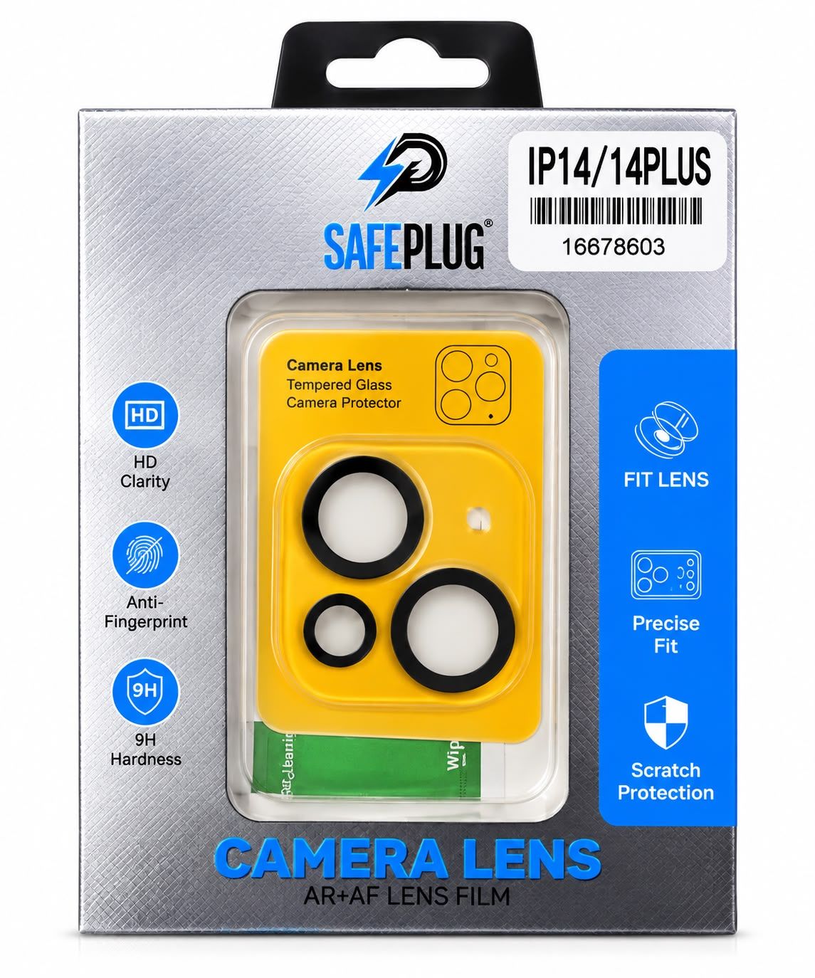 Safeplug Clear Camera Lens Protector for Iphone 14 Plus/14