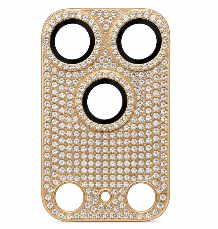 Safeplug Diamond Camera Lens Protector for 17 Pro Max- Orange