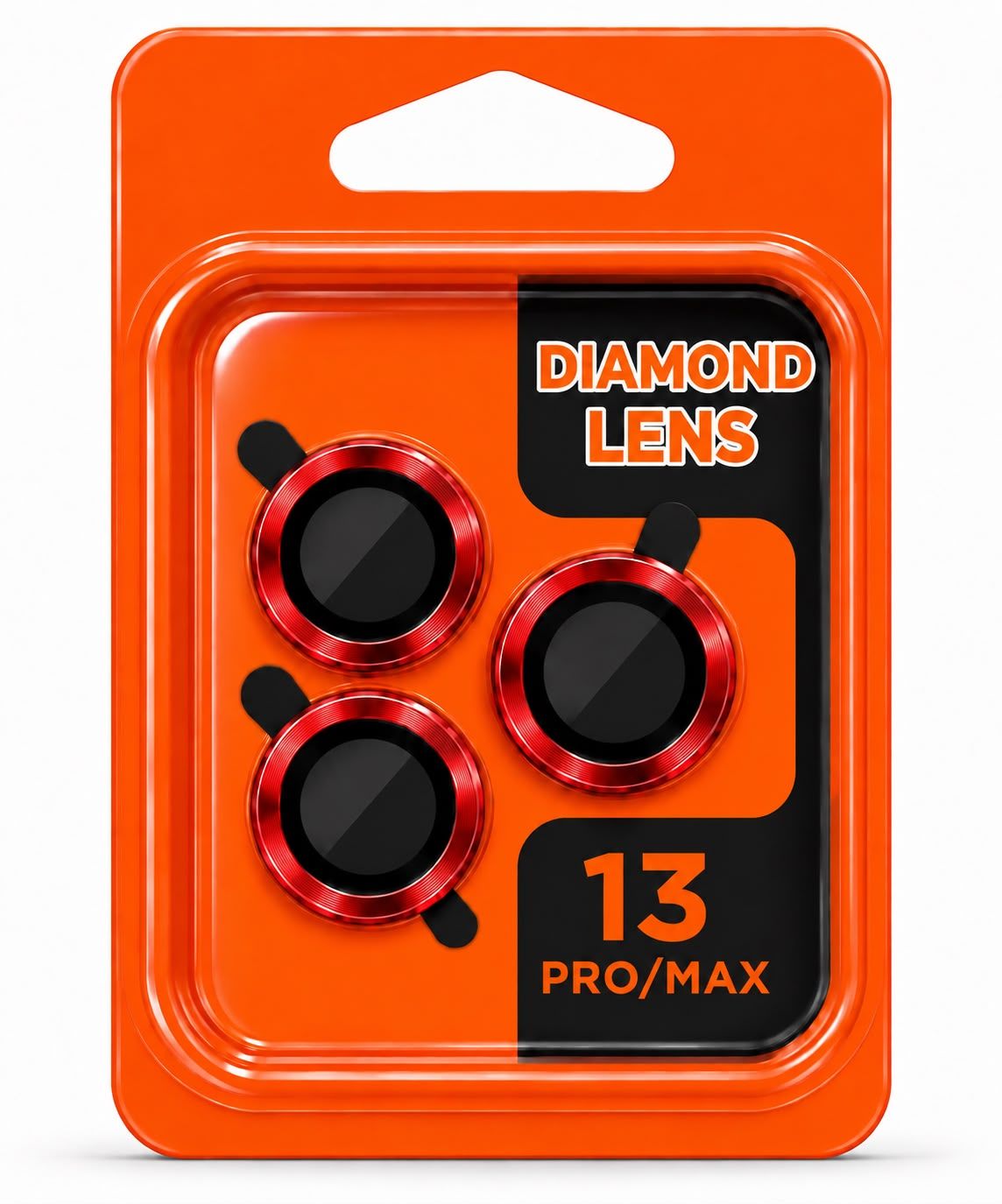 CD Camera Lens Protector for Iphone 13 Pro Max/13 Pro- Red