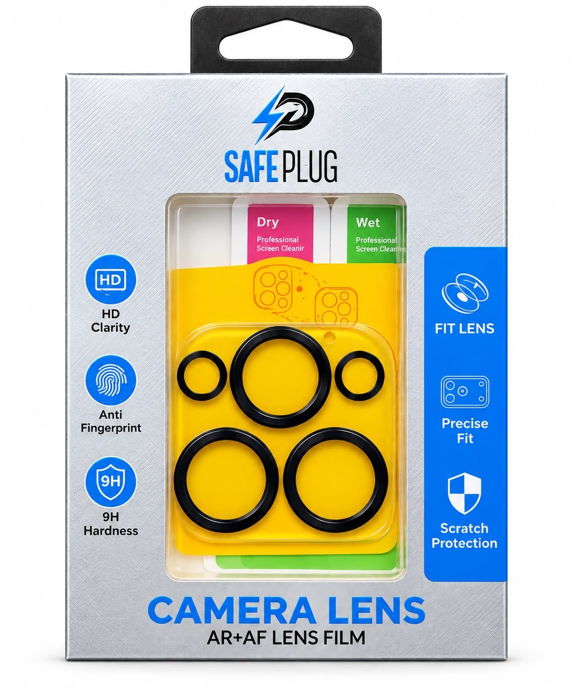 Safeplug Clear Camera Lens Protector for Iphone 14 Pro Max/14 Pro