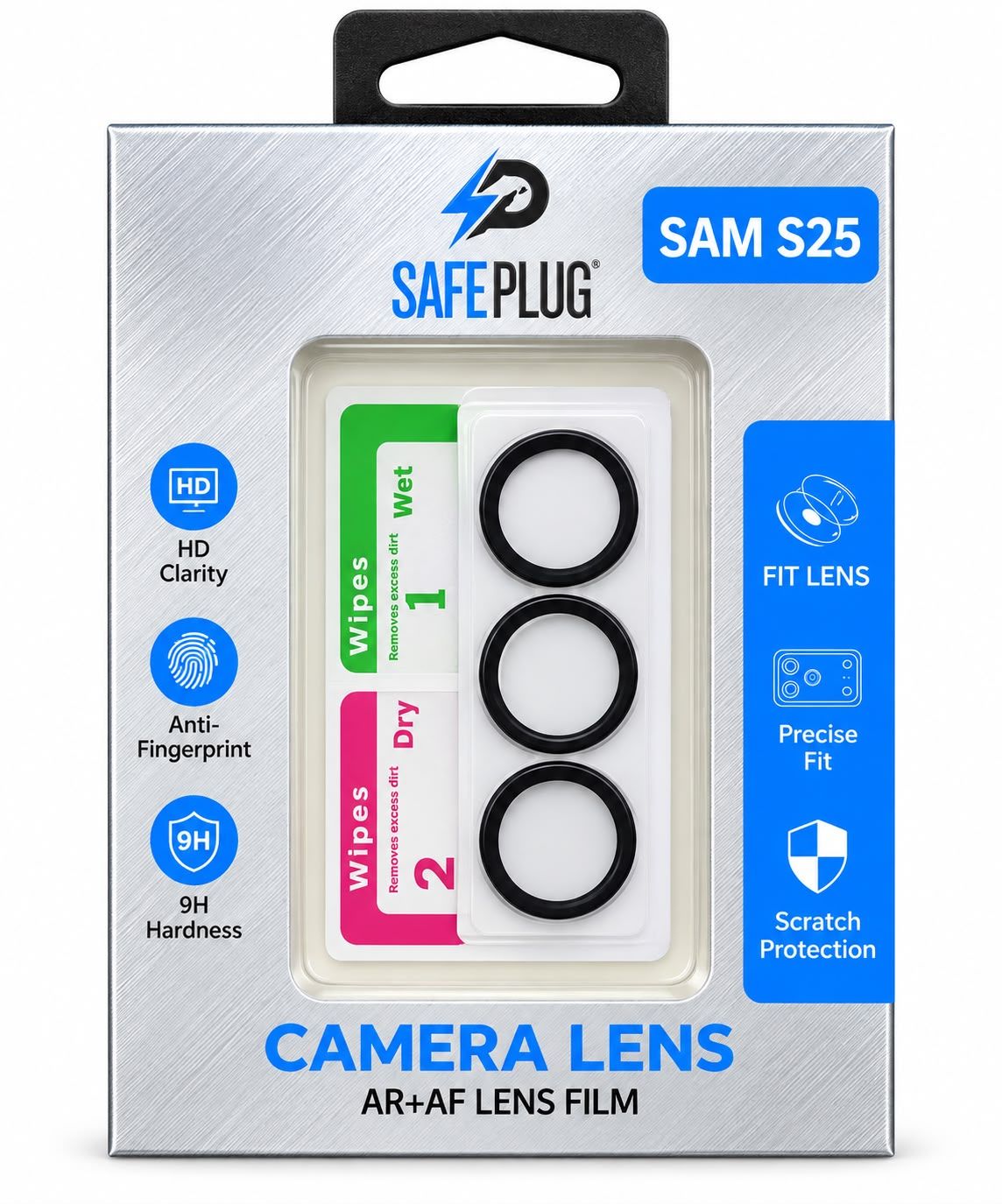 Safeplug Clear Camera Lens Protector for Samsung S25