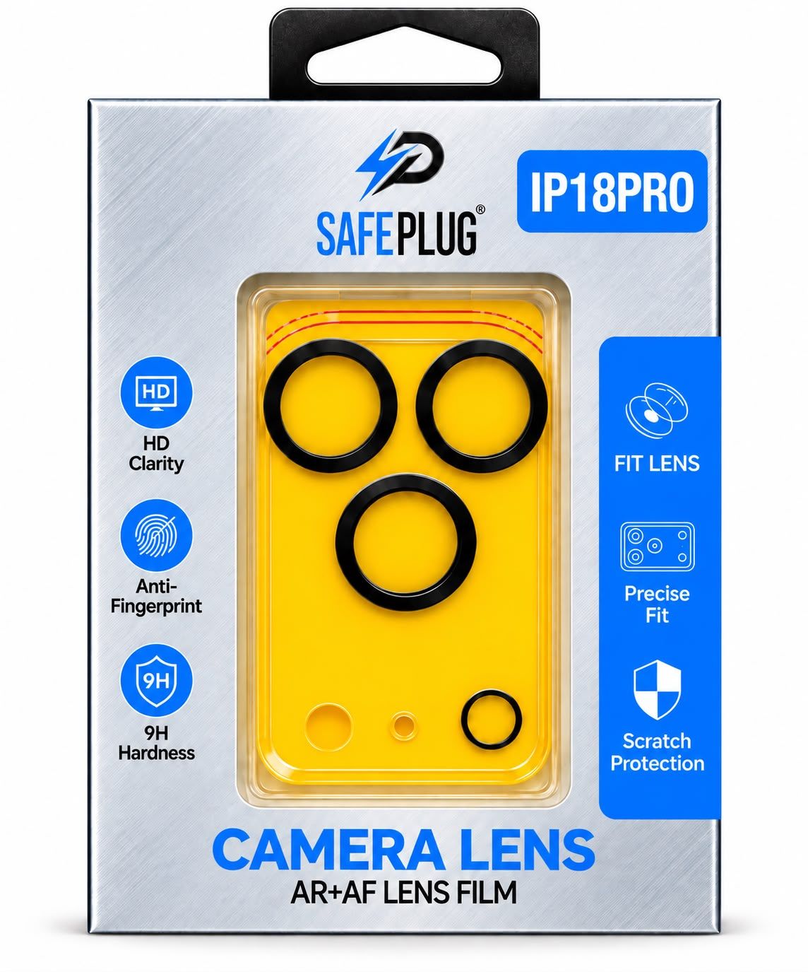 Safeplug Clear Camera Lens Protector for Iphone 18 Pro