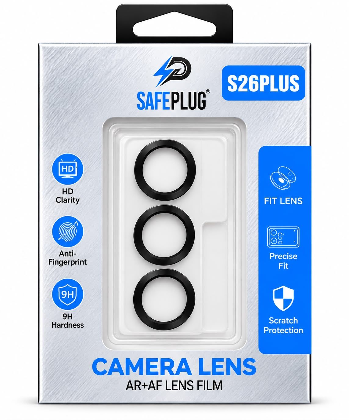 Safeplug Clear Camera Lens Protector for Samsung S26 Plus