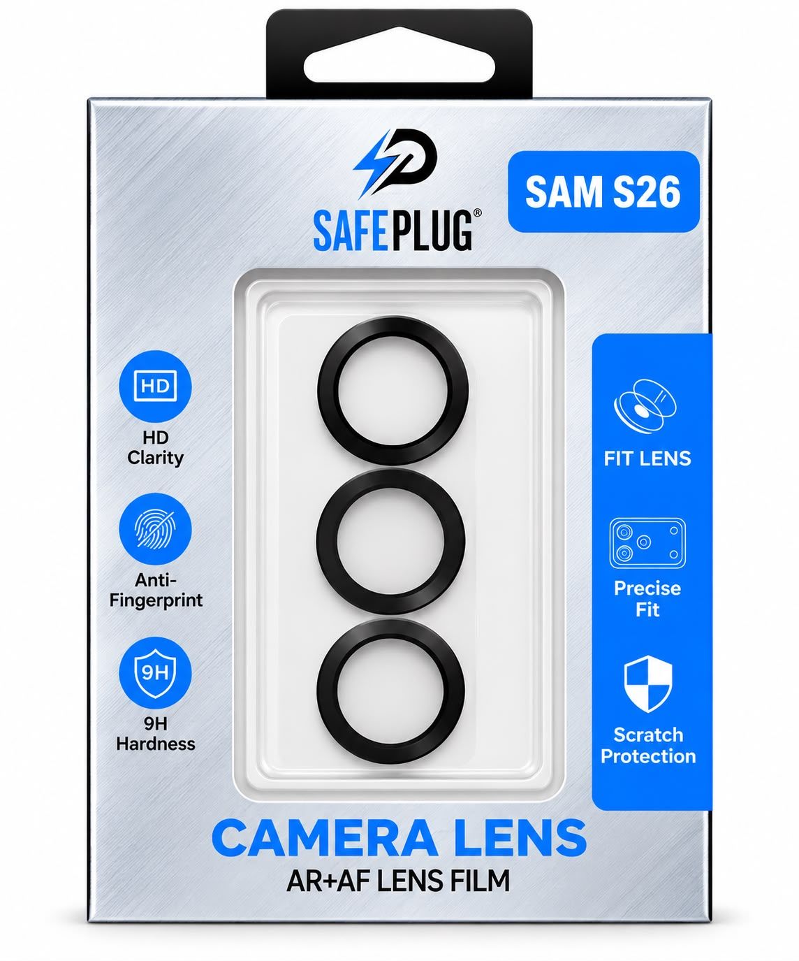 Safeplug Clear Camera Lens Protector for Samsung S26