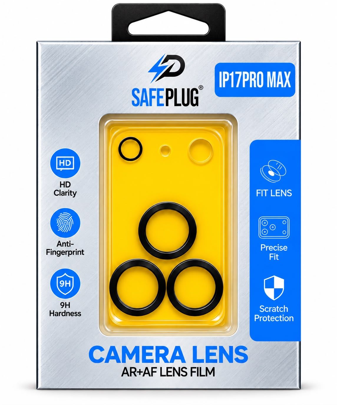 Safeplug Clear Camera Lens Protector for Iphone 17 Pro Max