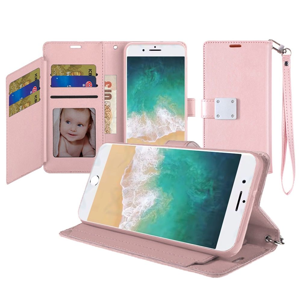 Wallet ID Card Holder for iPhone 17e/16e/SE4- Rose Gold