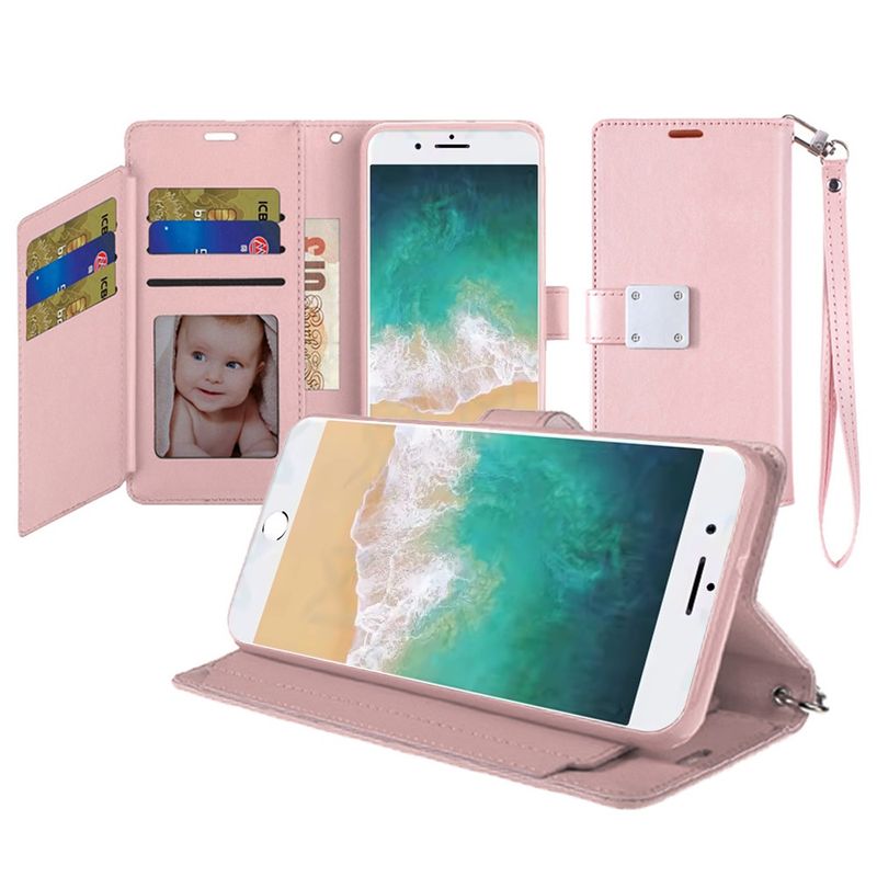 Wallet ID Card Holder for iPhone 17e/16e/SE4- Rose Gold